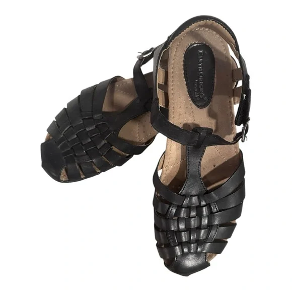 Earth Origins Black Comfort Sandals Size 8 - Picture 3 of 5